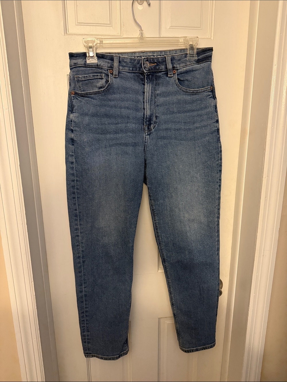 American Eagle Light Blue Stretch Denim Jeans - Size: 6 SHORT